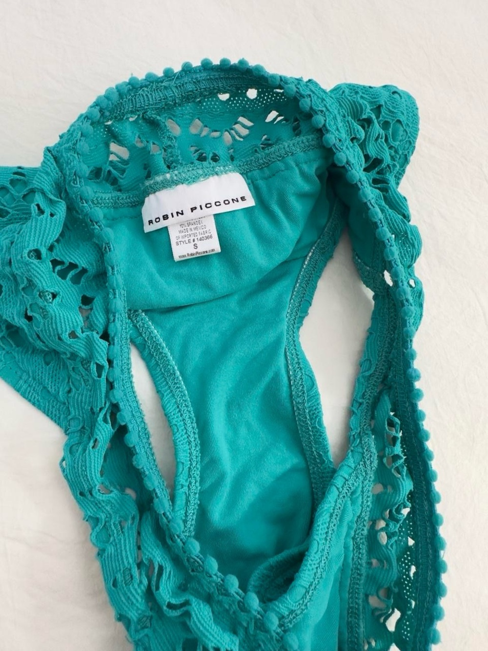 Turquoise Lace Bikini - Picture 7 of 8